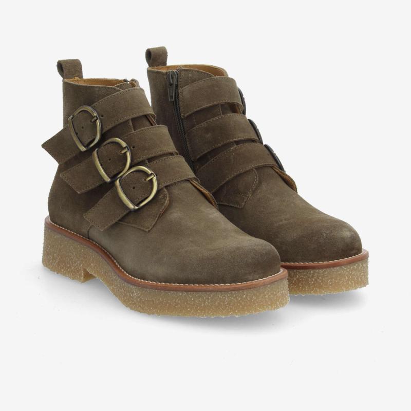 DORA BUCKLE W - SUEDE - VERT